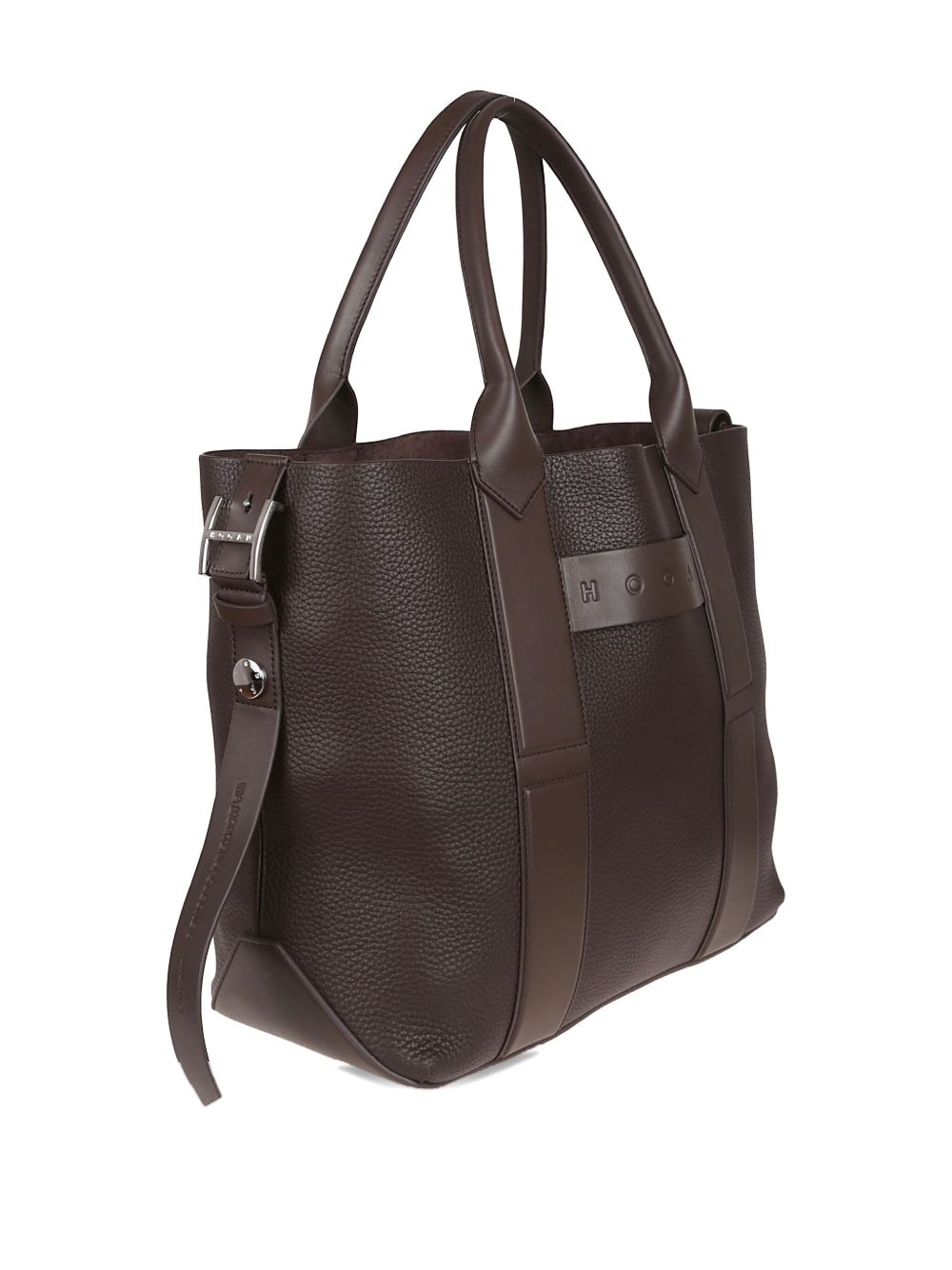 Hogan Pre Leather Panelled Medium Tote Bag Brown