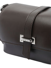 Hogan Pre Small Leather Flap Crossbody Bag Brown