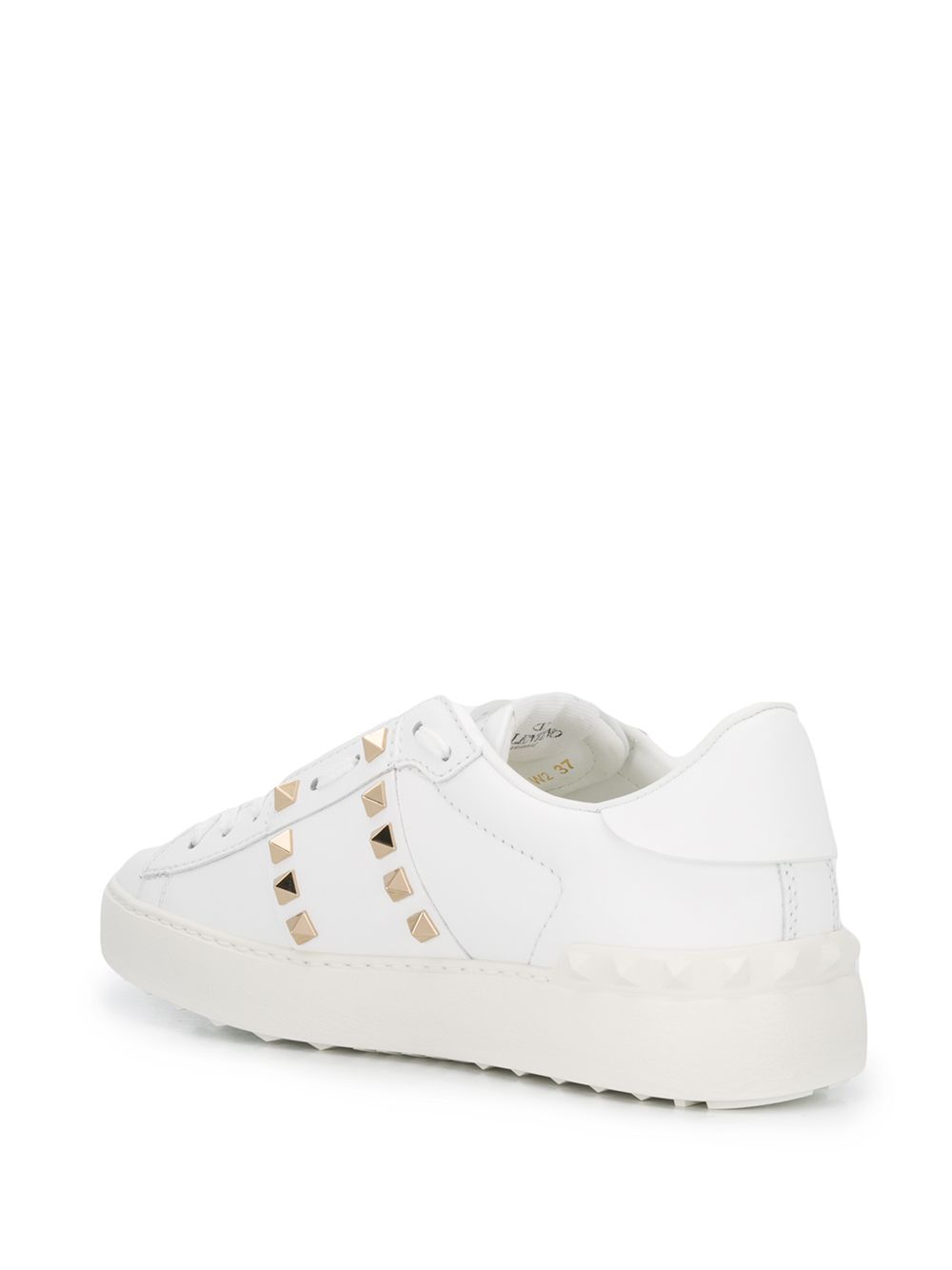 Valentino Garavani Rockstud Untitled Leather Sneakers White