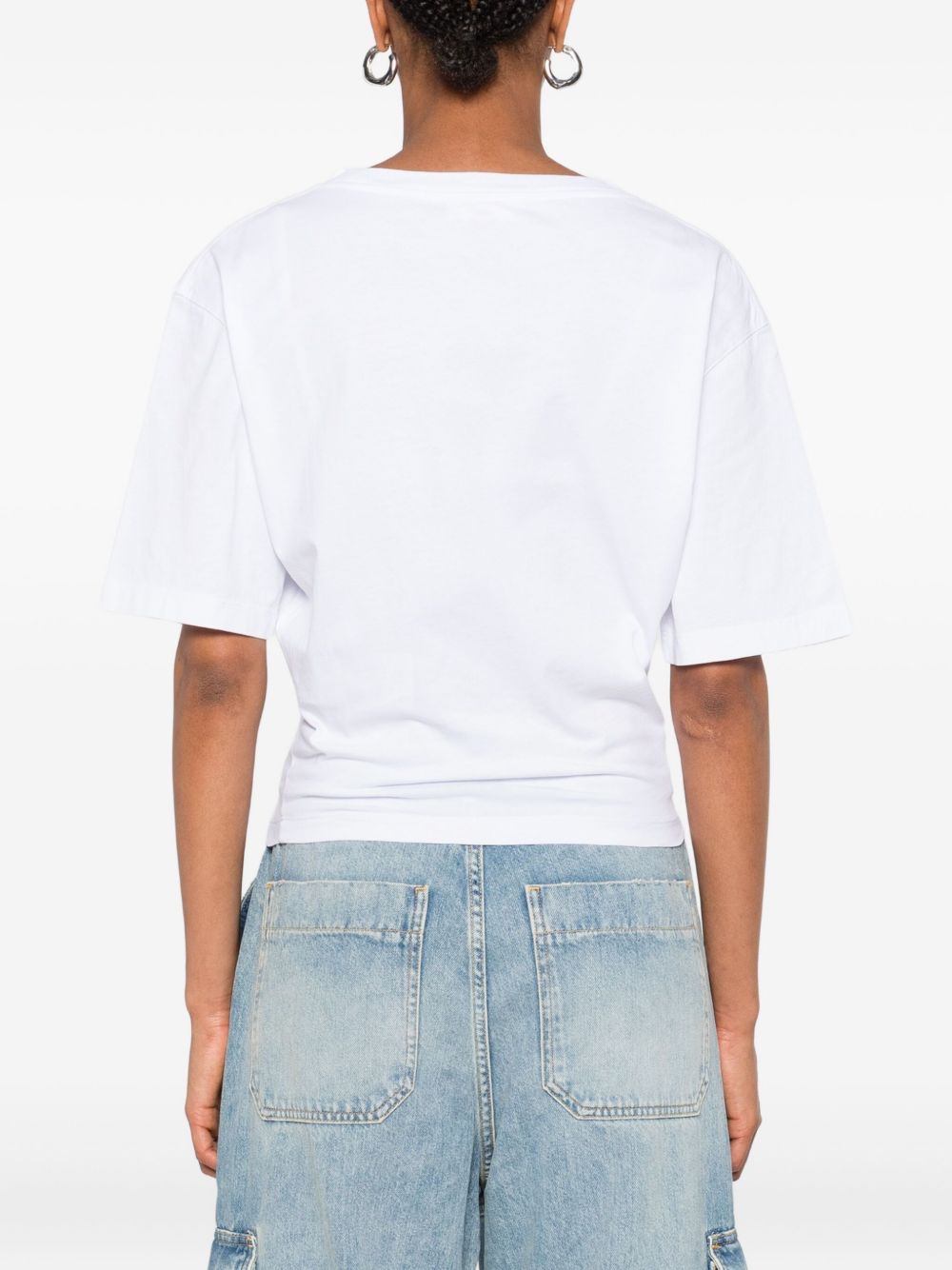 Dsquared2 Printed Cotton Crewneck T-Shirt White White