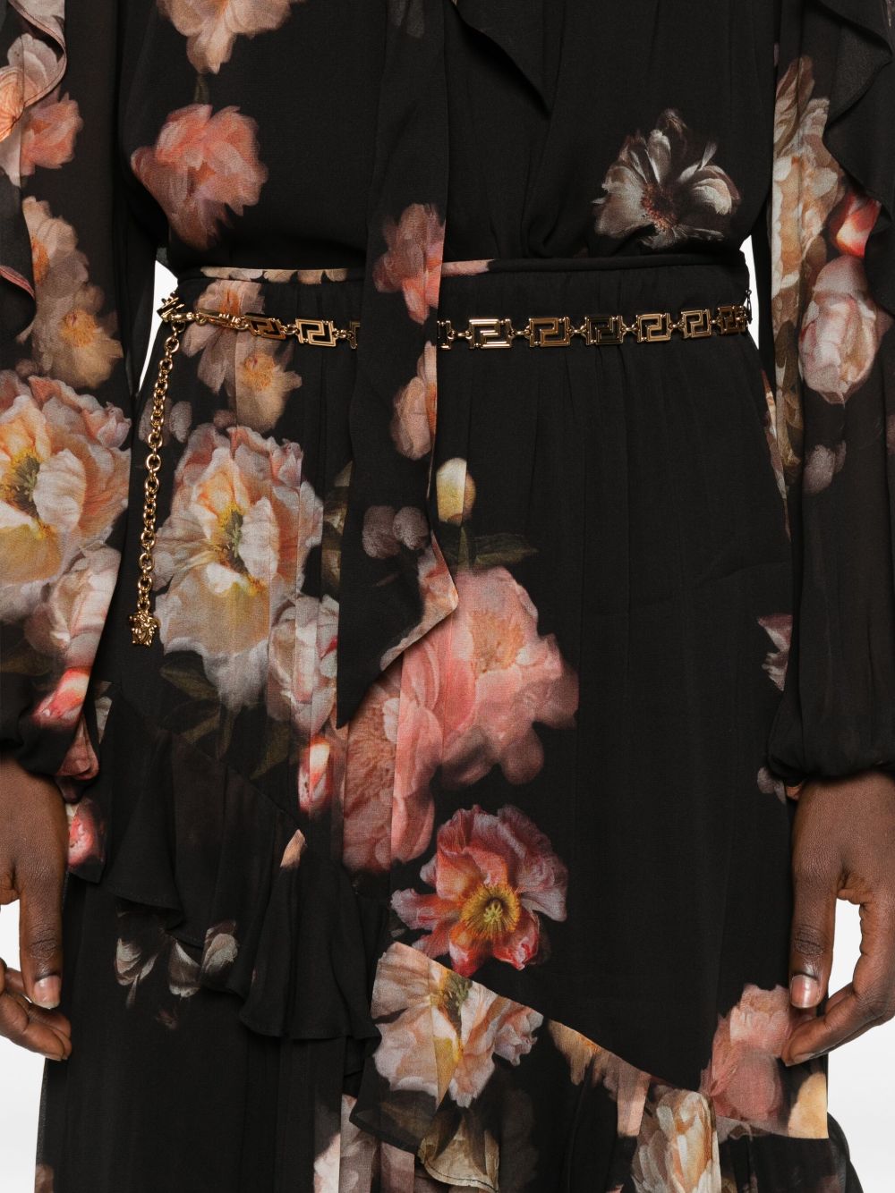 Zimmermann Floral-Print Layered Midi Skirt Black black