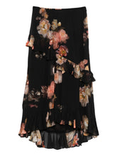 Zimmermann Floral-Print Layered Midi Skirt Black black