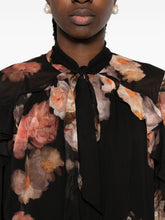 Zimmermann Floral-Print Ruffled Long-Sleeve Shirt Black