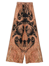 Zimmermann Paisley Silk Drawstring Trousers Black