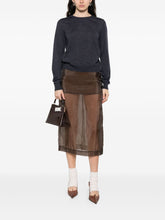 Maison Margiela Wool Crewneck Sweater in Blue Blue