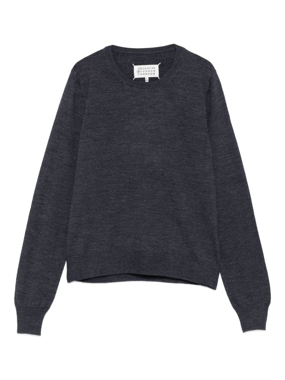 Maison Margiela Wool Crewneck Sweater in Blue Blue
