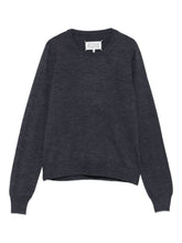 Maison Margiela Wool Crewneck Sweater in Blue Blue