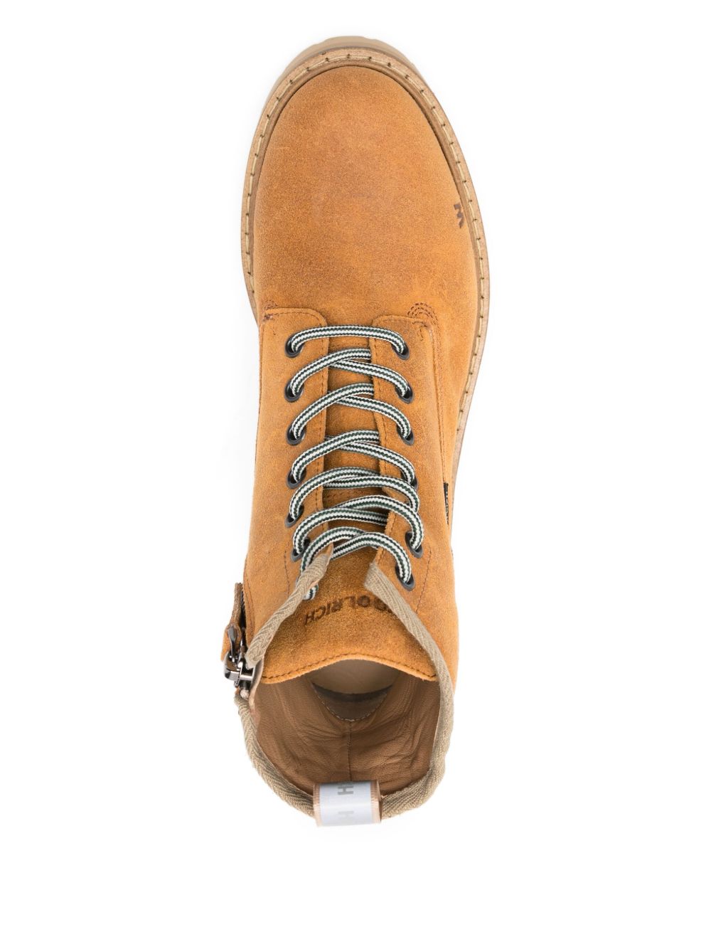 Woolrich Leather Platform Lace-Up Boots Leather Brown