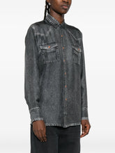 Pierre Louis Mascia Denim Print Silk Shirt Grey