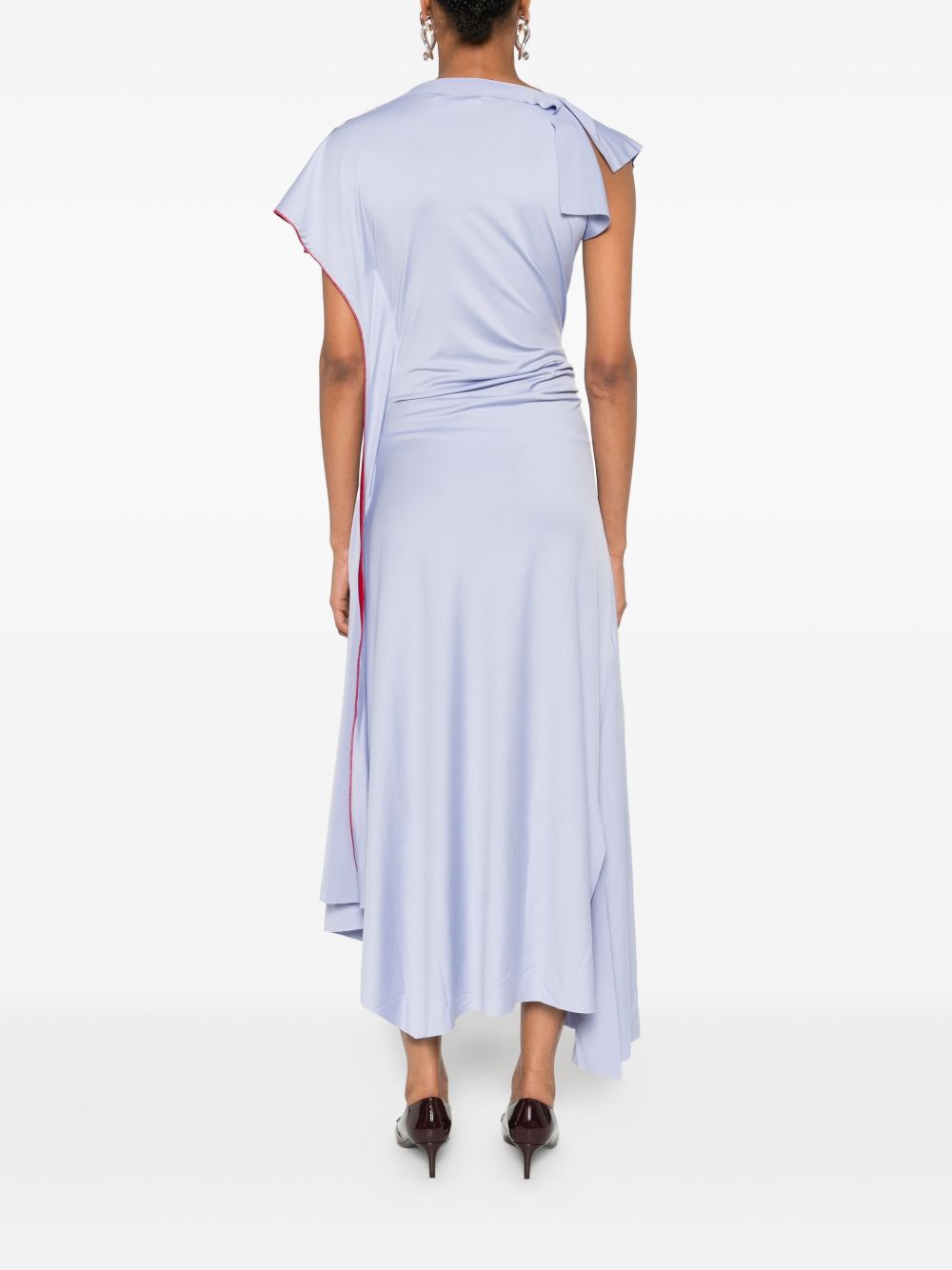 Victoria Beckham Draped Asymmetrical Lilac Dress Lilac
