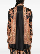 Zimmermann Paisley-Print Silk Shirt Black Black