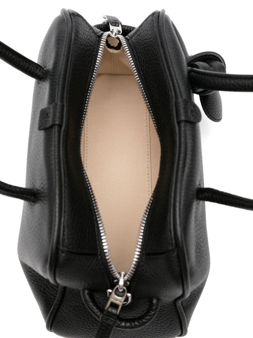 Jacquemus The Small Turismo Calf Leather Tote Bag Black