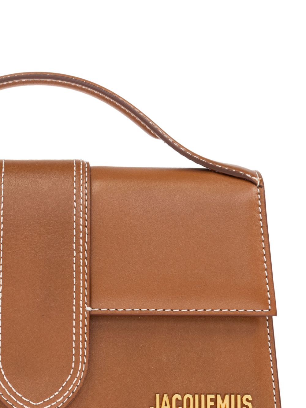 Jacquemus The Big Bambino Top-Handle Calf Leather Bag Leather Brown