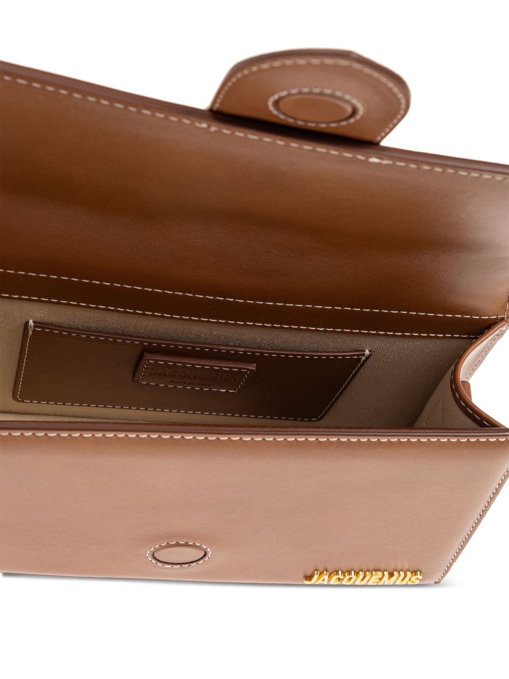 Jacquemus The Big Bambino Top-Handle Calf Leather Bag Leather Brown