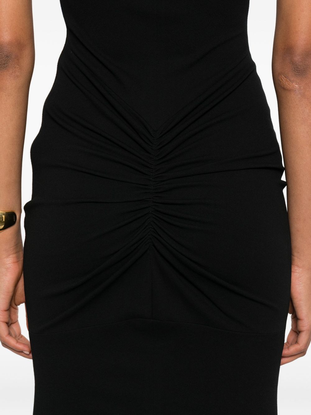 Jacquemus La Robe Alba Sleeveless High Neck Black Maxi Dress Black
