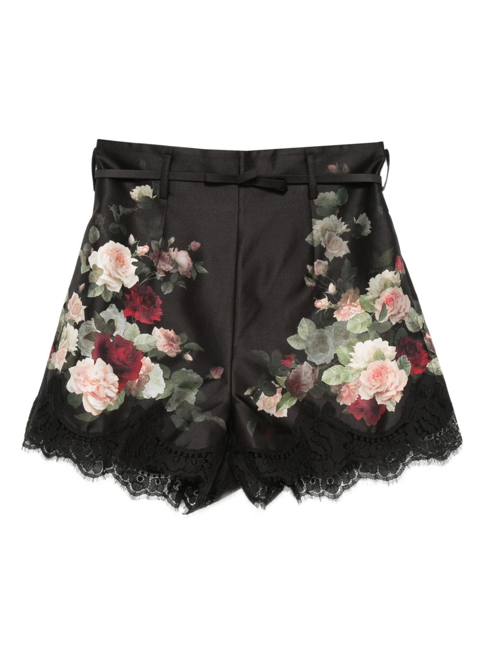 Zimmermann Floral-Lace Bow Shorts Black black