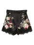 Zimmermann Floral-Lace Bow Shorts Black black