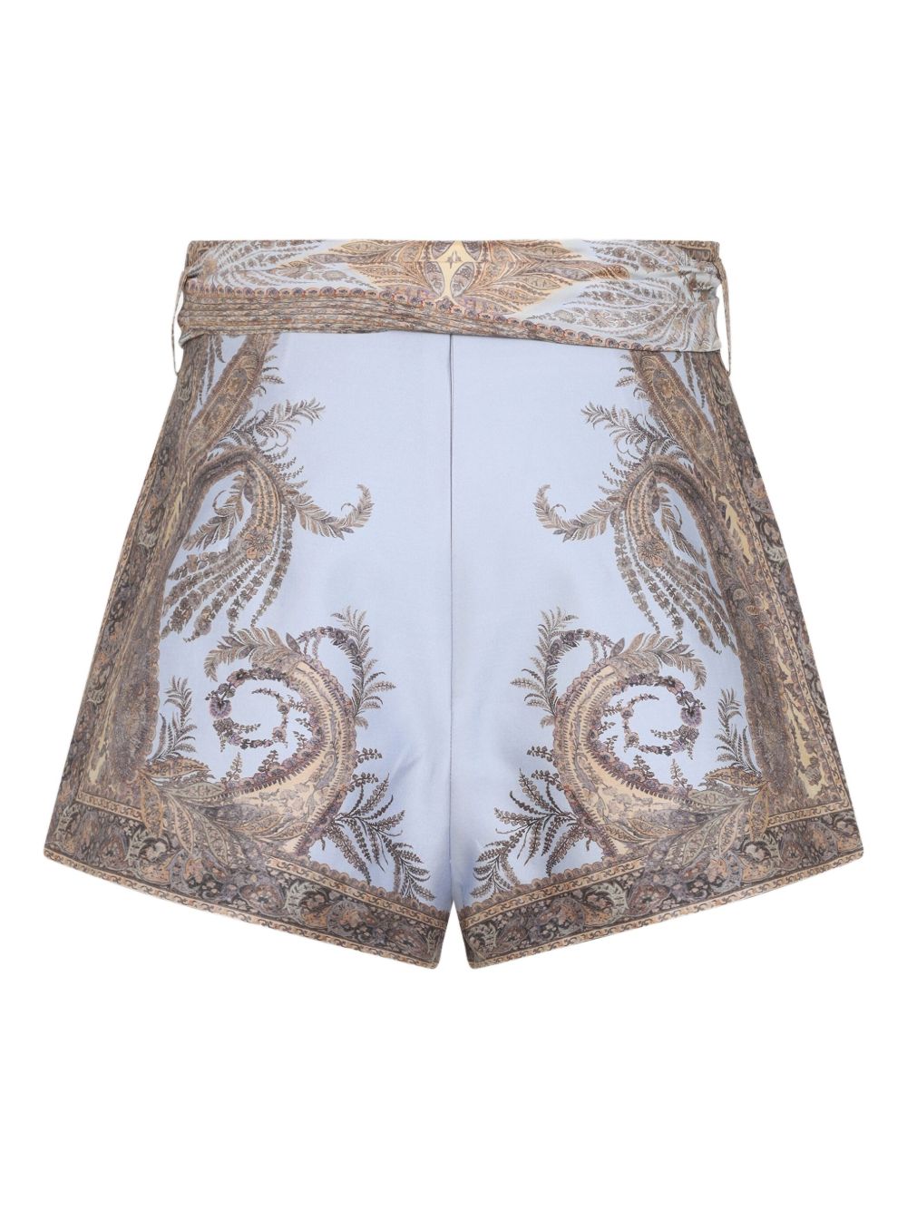 Zimmermann Paisley Silk-Blend Shorts Lilac lilac
