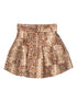 Zimmermann Brown Snakeskin-Print Belted Midi Skirt Brown