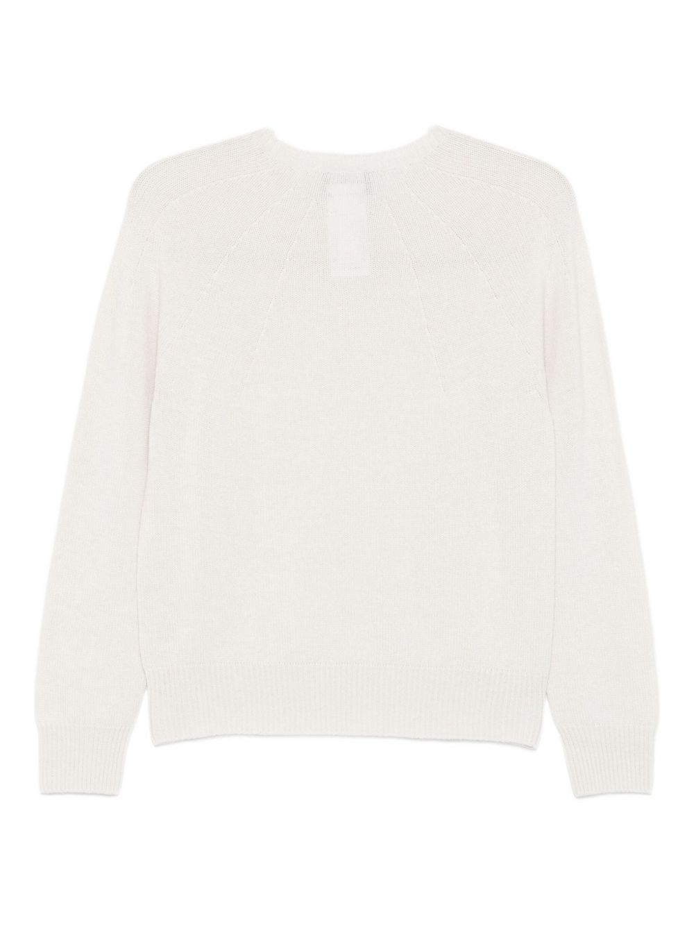 Emporio Armani Ivory Ribbed Wool-Blend Sweater Ivory