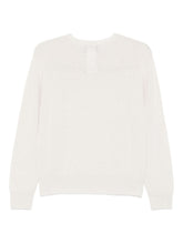 Emporio Armani Ivory Ribbed Wool-Blend Sweater Ivory