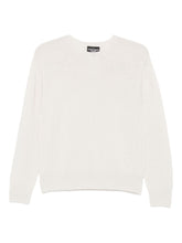 Emporio Armani Ivory Ribbed Wool-Blend Sweater Ivory