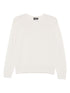 Emporio Armani Ivory Ribbed Wool-Blend Sweater Ivory