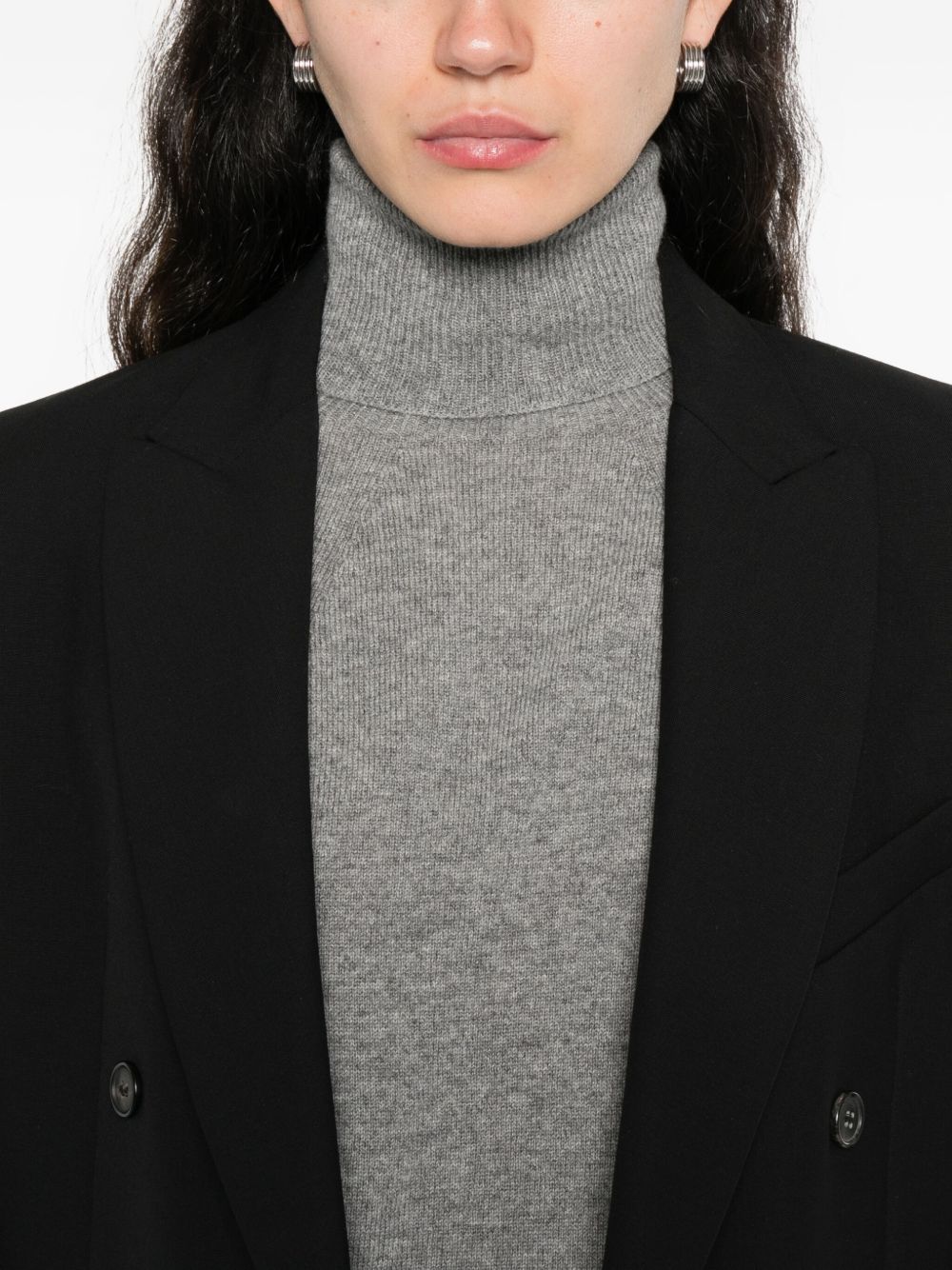 Emporio Armani Cashmere Turtleneck Sweater Grey