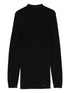 Emporio Armani Ribbed Wool Mock Neck Sweater Black Black