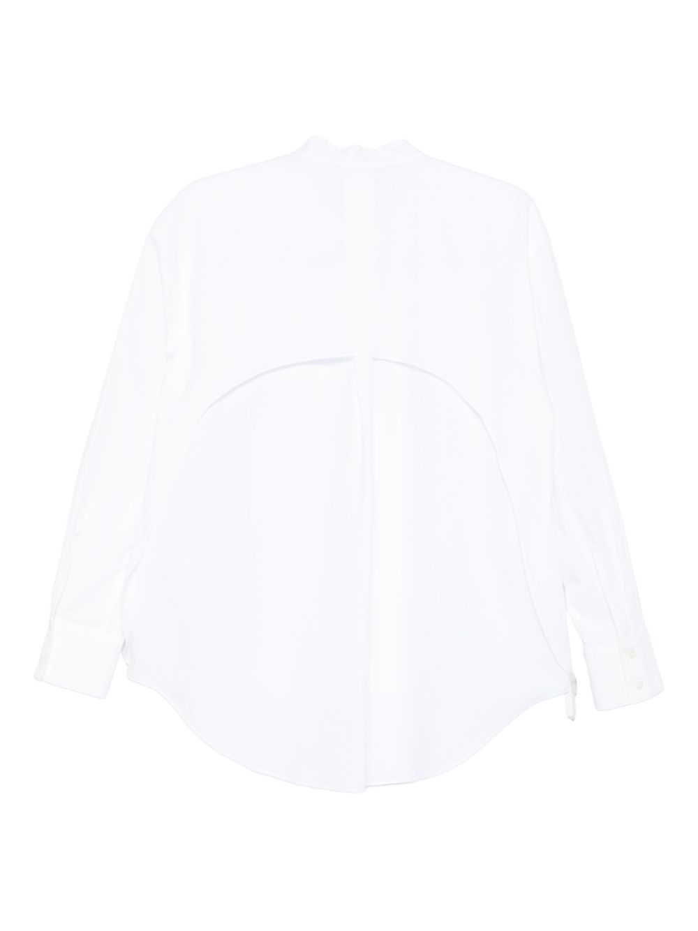 Emporio Armani White Cotton Mandarin-Collar Shirt White