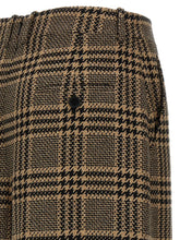 Saint Laurent Prince of Wales Checked Wool Trousers Black