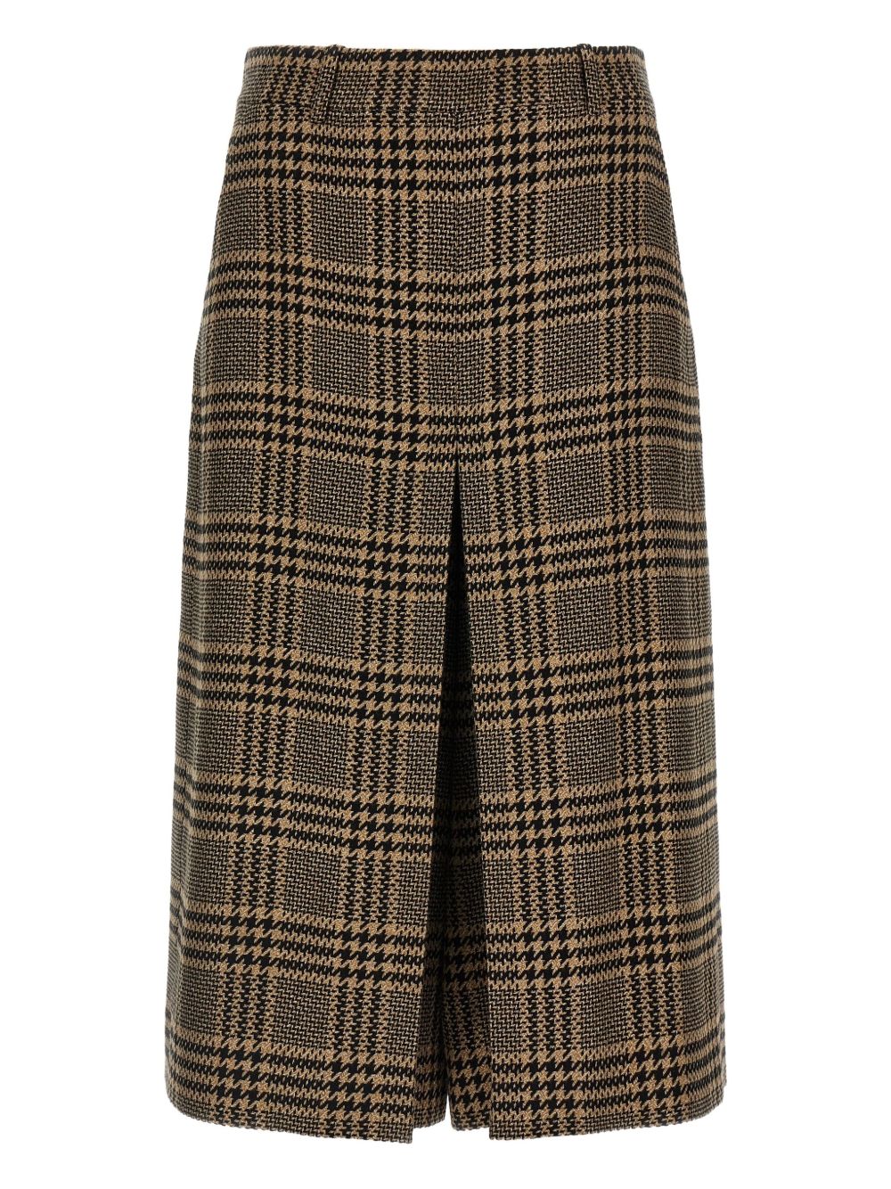 Saint Laurent Prince of Wales Checked Wool Trousers Black