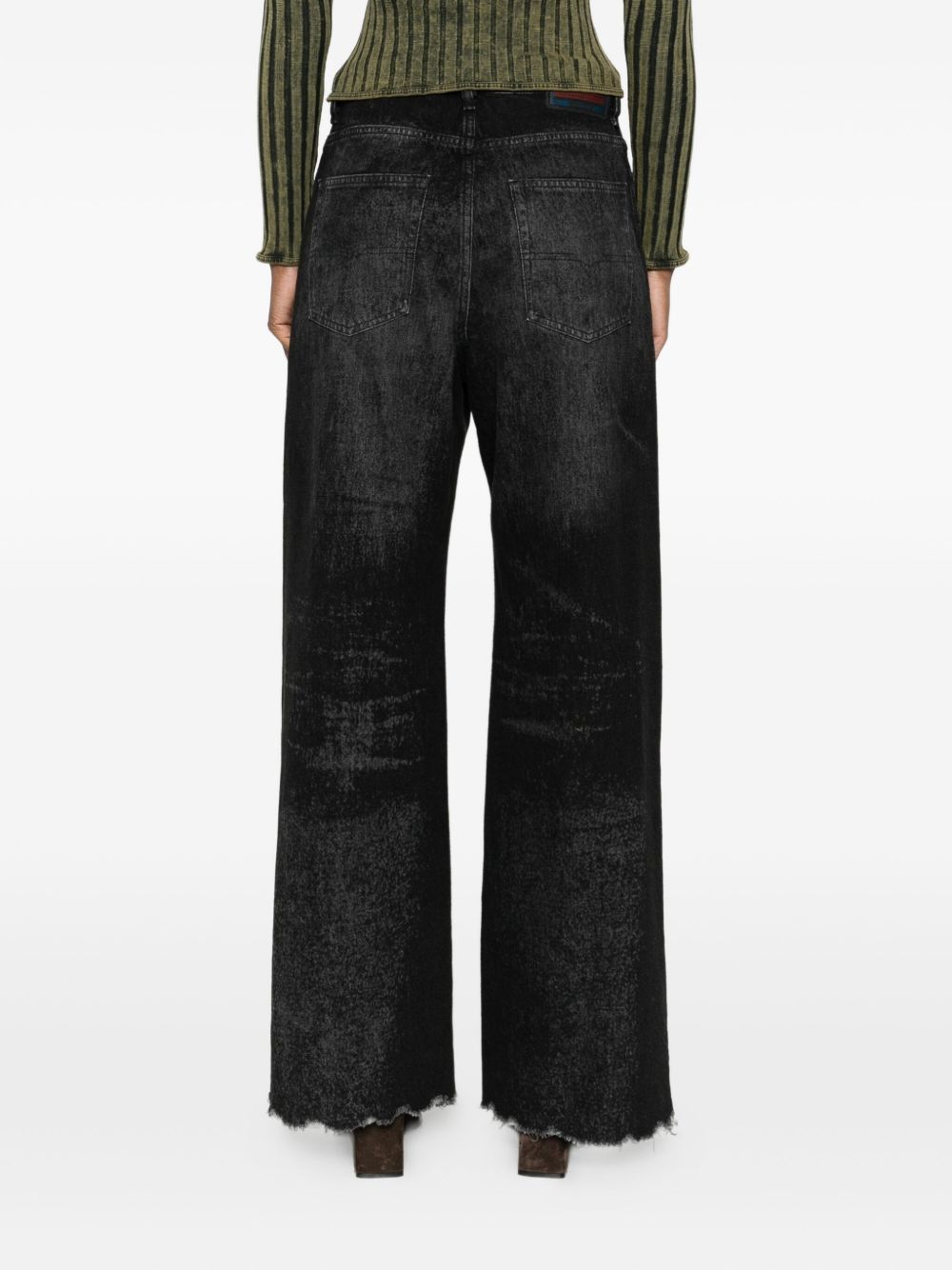 Diesel Flared Hemp Jeans Black black