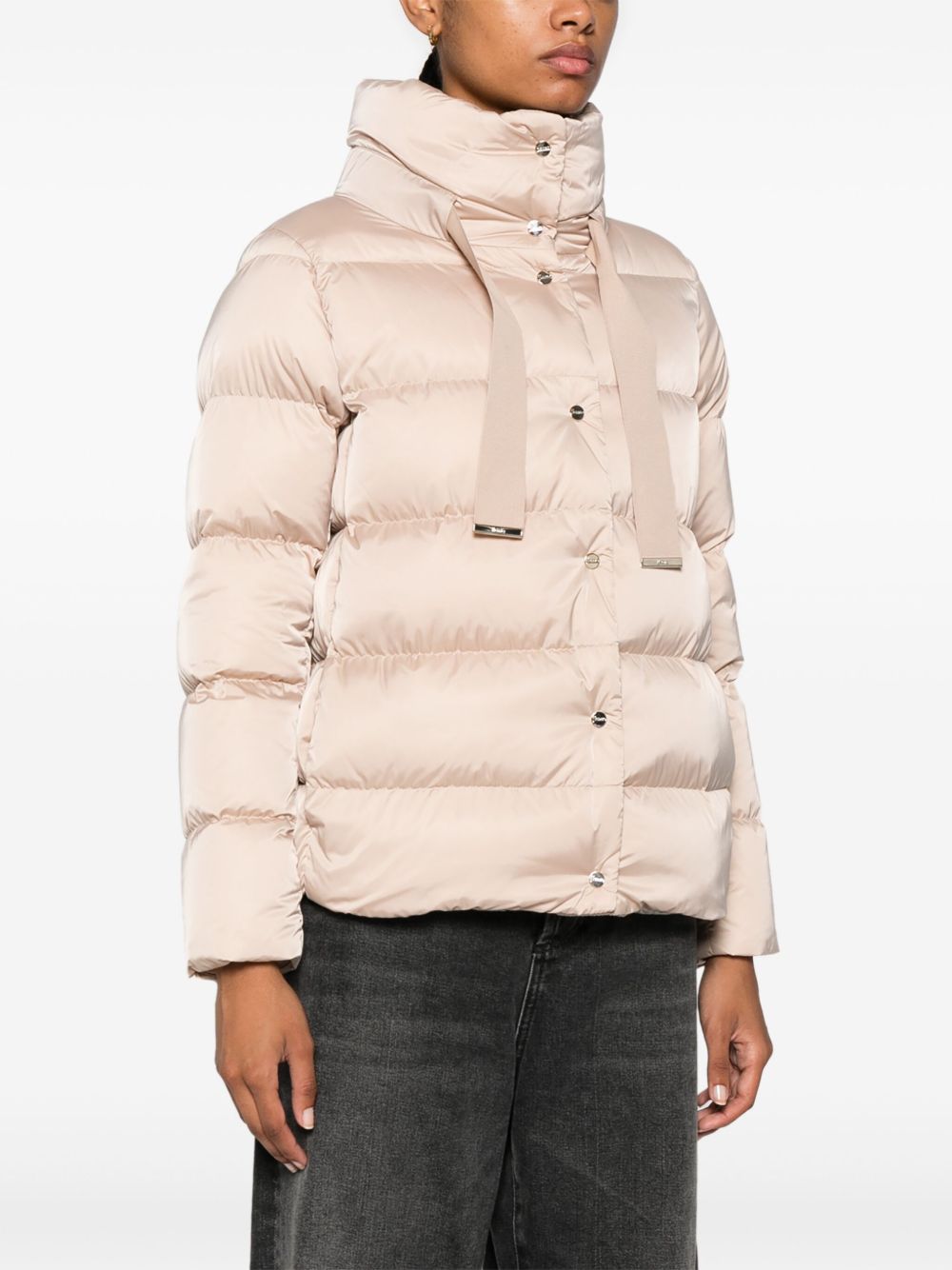 Herno Chantilly Beige Padded Goose Down Coat Powder