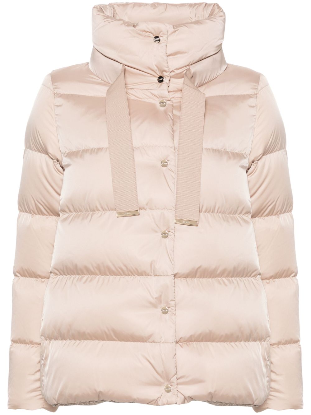 Herno Chantilly Beige Padded Goose Down Coat Powder