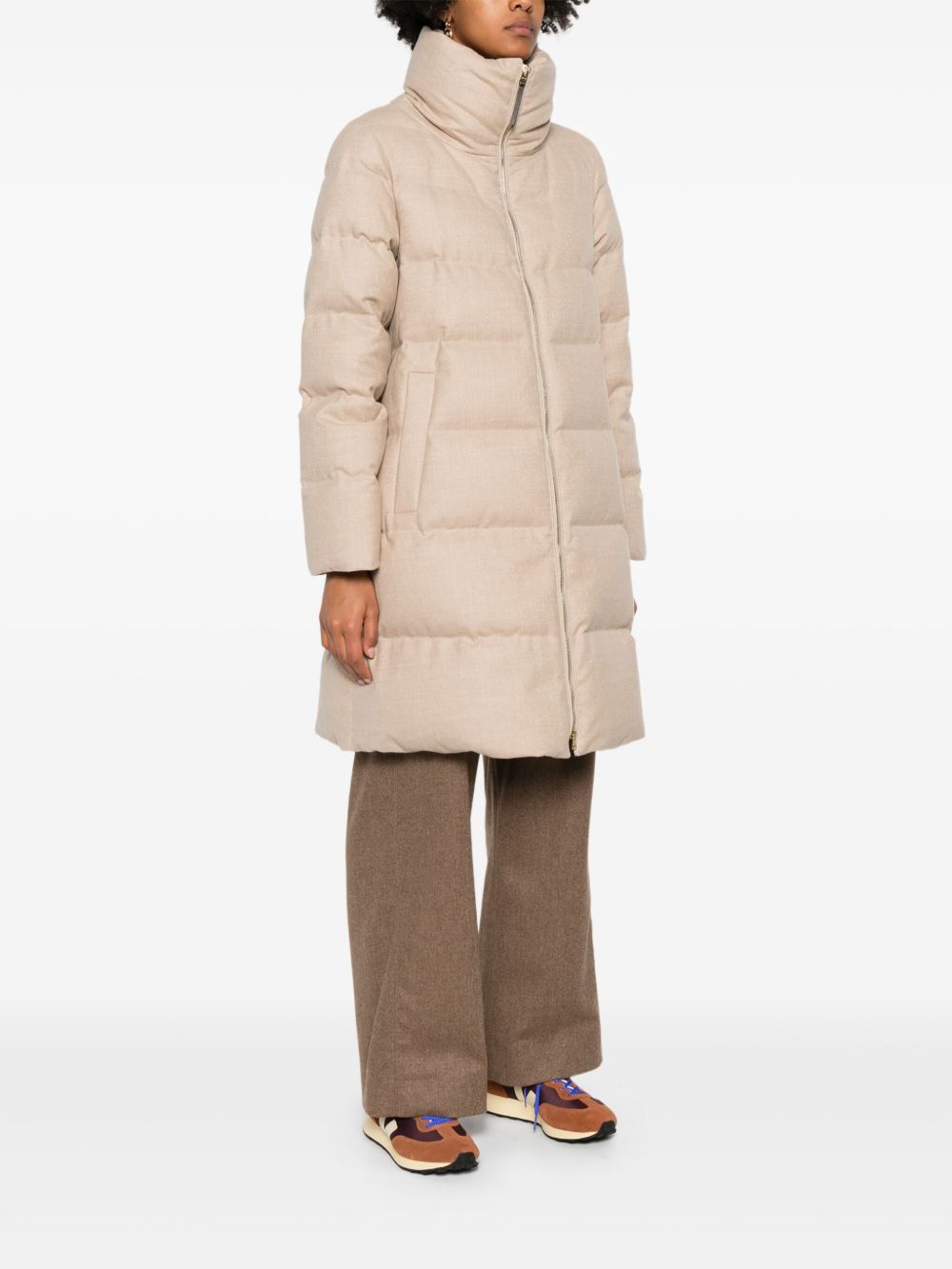 Herno Powder Wool-Blend Coat Powder