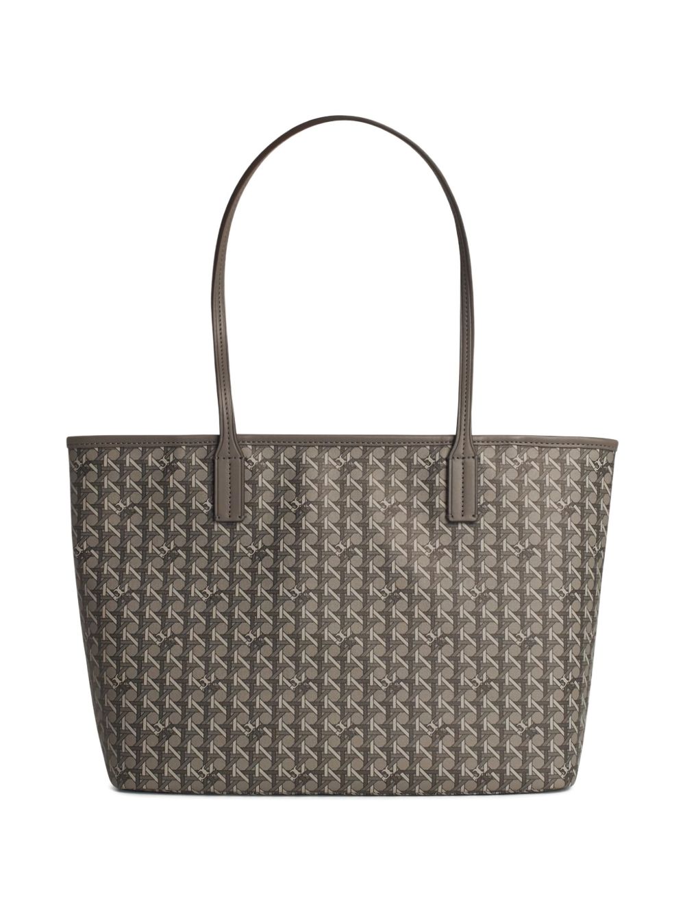 Tory Burch Ever-Ready Small Grey Cotton Shopper With Removable Pouch Grey