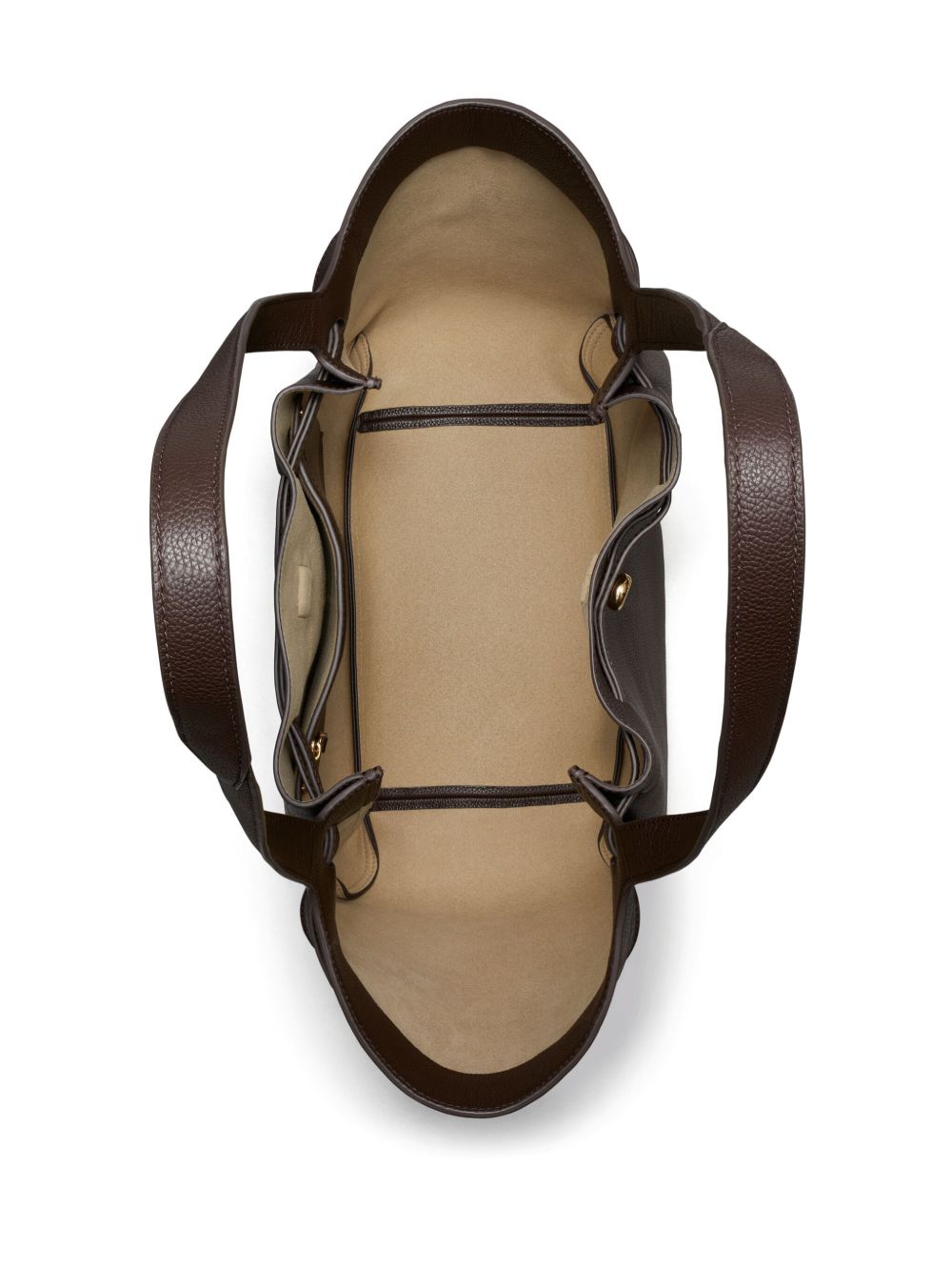 Tory Burch Romy Leather Shopper Tote Brown