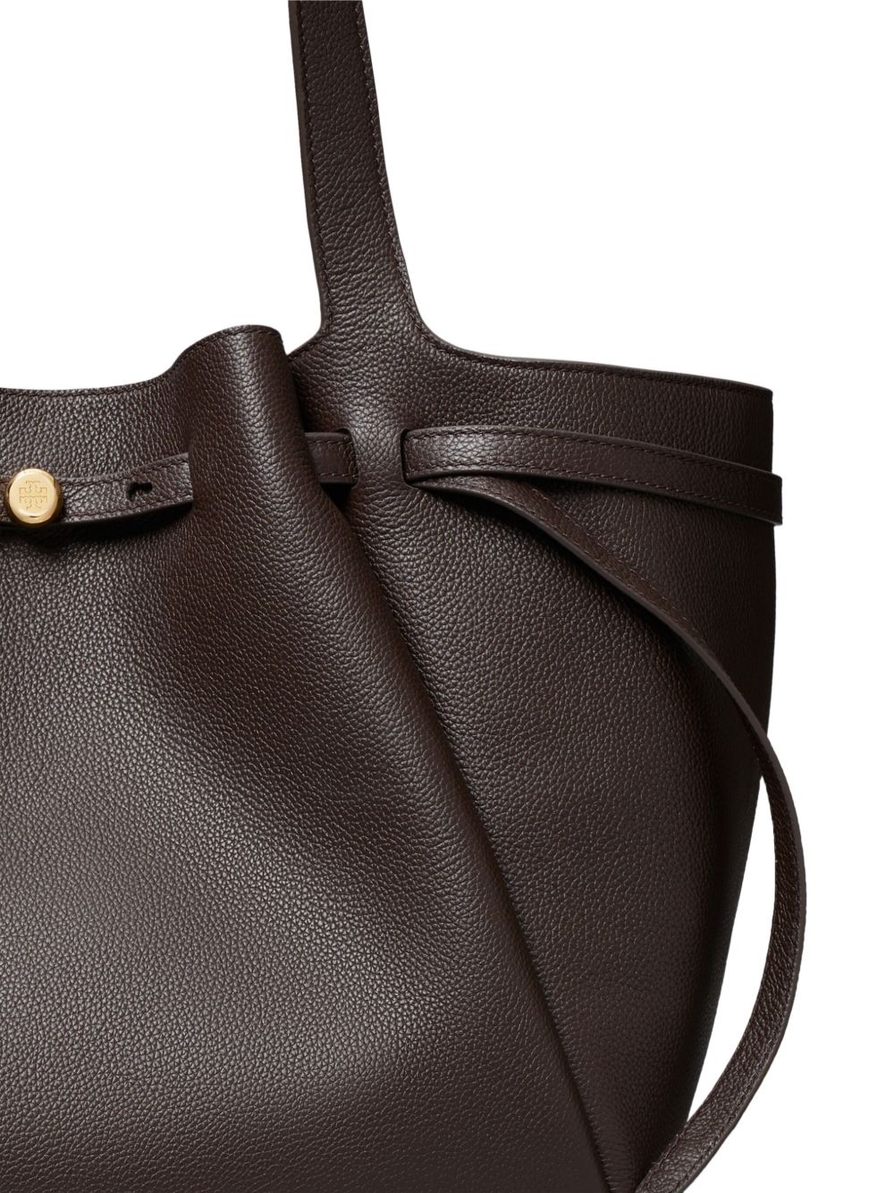 Tory Burch Romy Leather Shopper Tote Brown