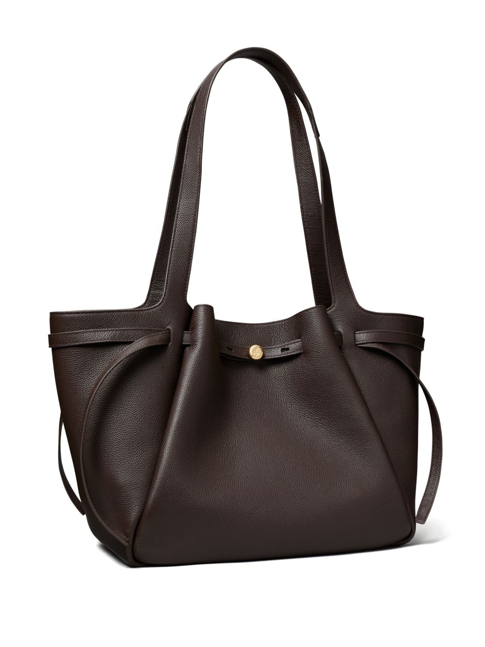 Tory Burch Romy Leather Shopper Tote Brown
