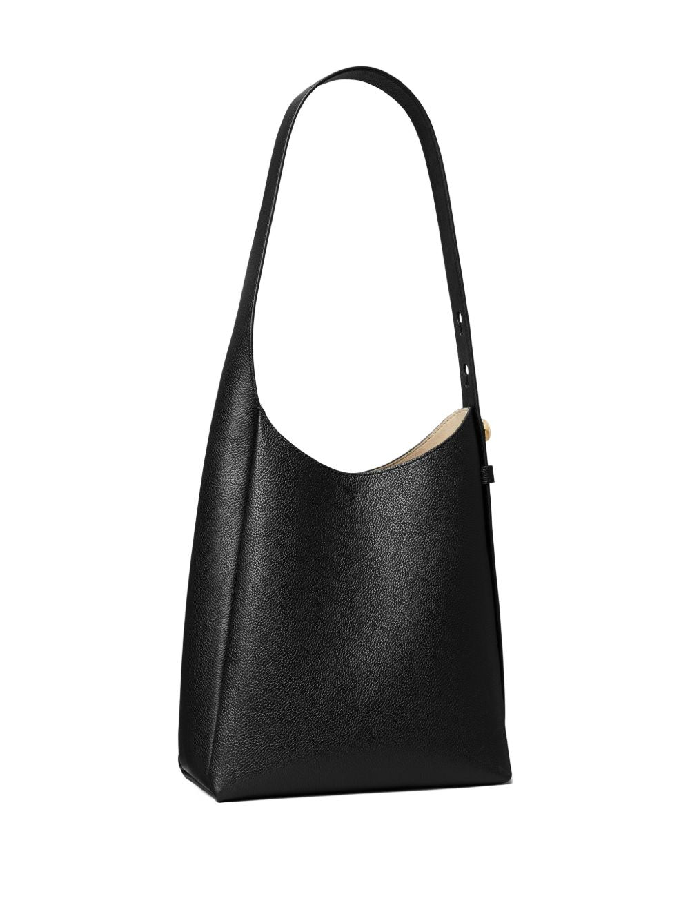 Tory Burch Romy Small Leather Hobo Bag Black