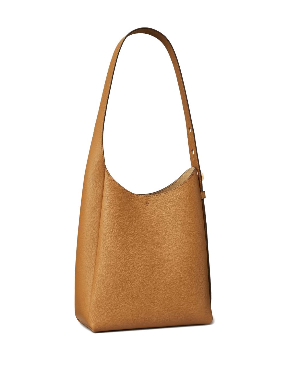 Tory Burch Romy Small Curved Leather Hobo Bag Light Brown