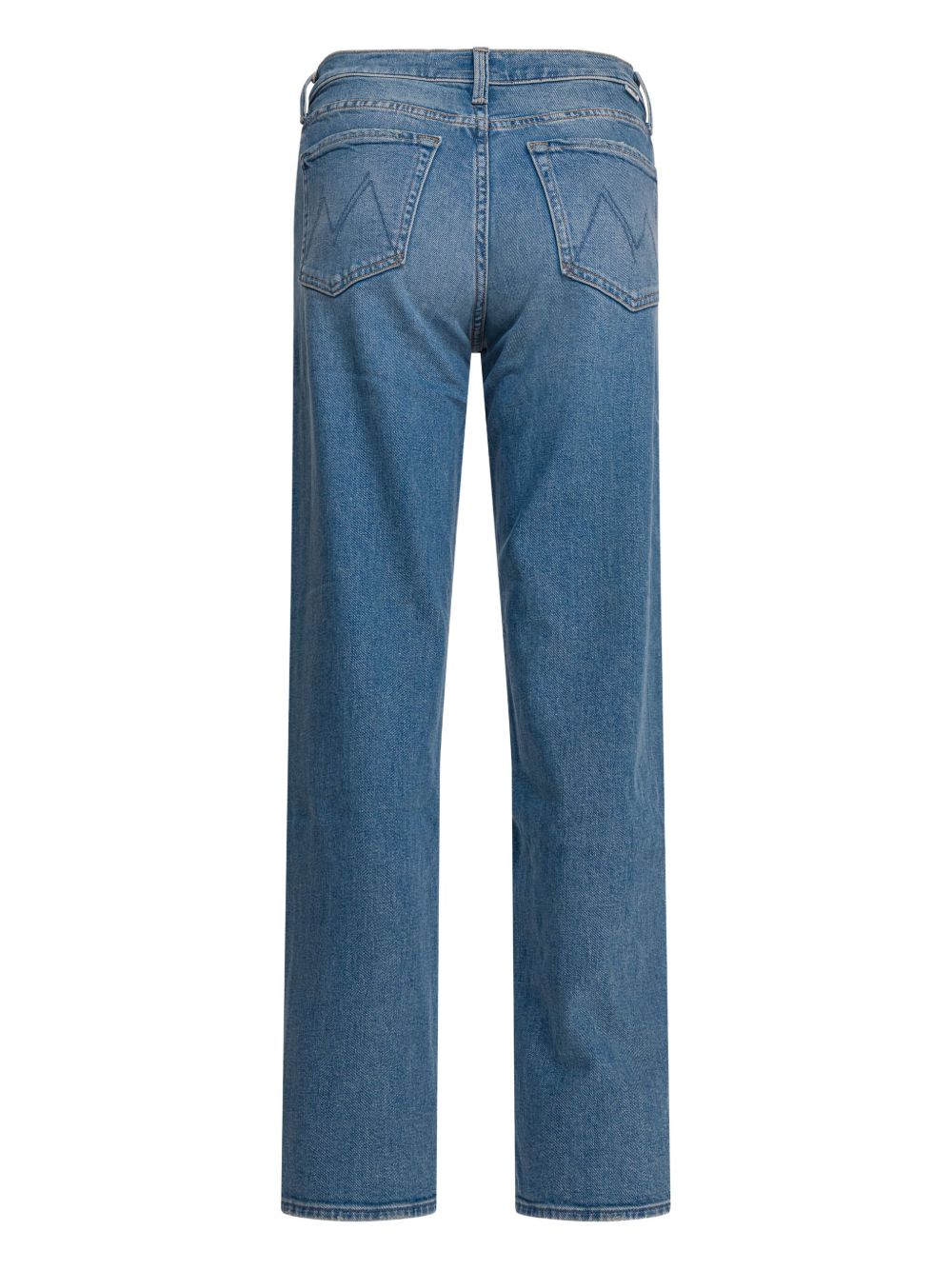 Mother The Spinner Zip Sneak Silk-Nylon Jeans Clear Blue