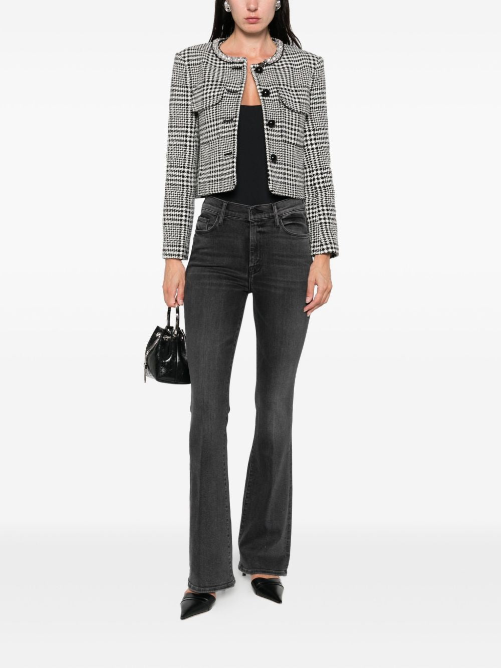 Mother The Weekender Grey Cotton-Blend Jeans Grey