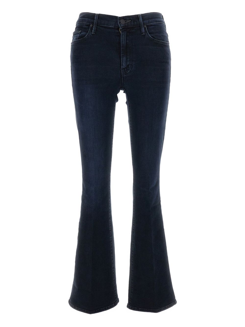 Mother The Weekender Silk-Nylon Blend Flared Jeans Blue blue