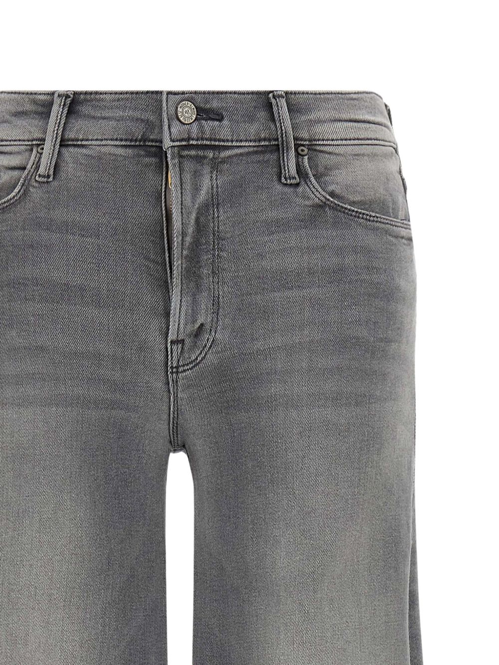 Mother The Twister Heel Grey Silk-Nylon Jeans grey