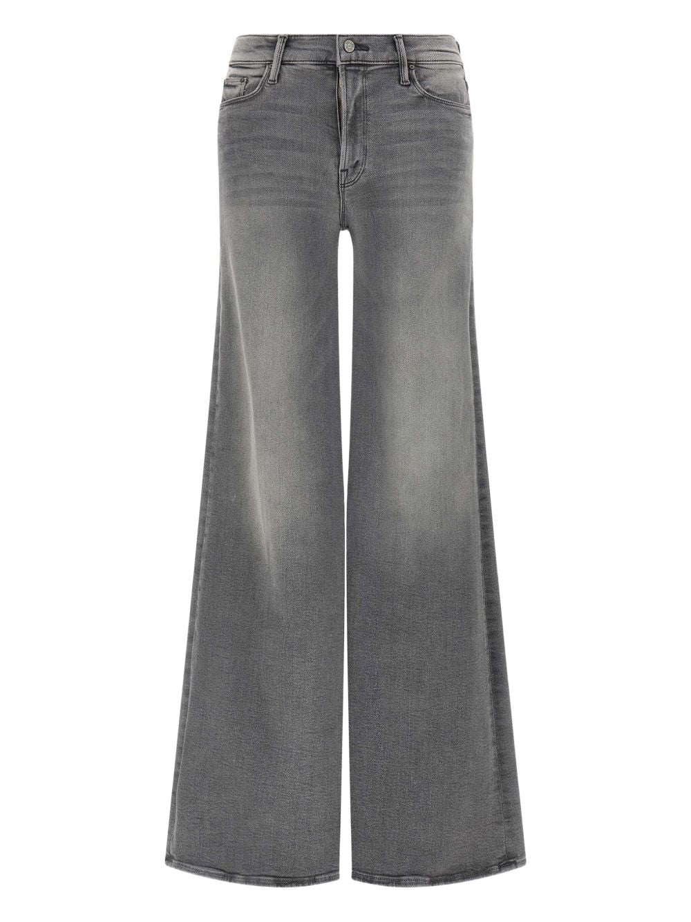 Mother The Twister Heel Grey Silk-Nylon Jeans grey