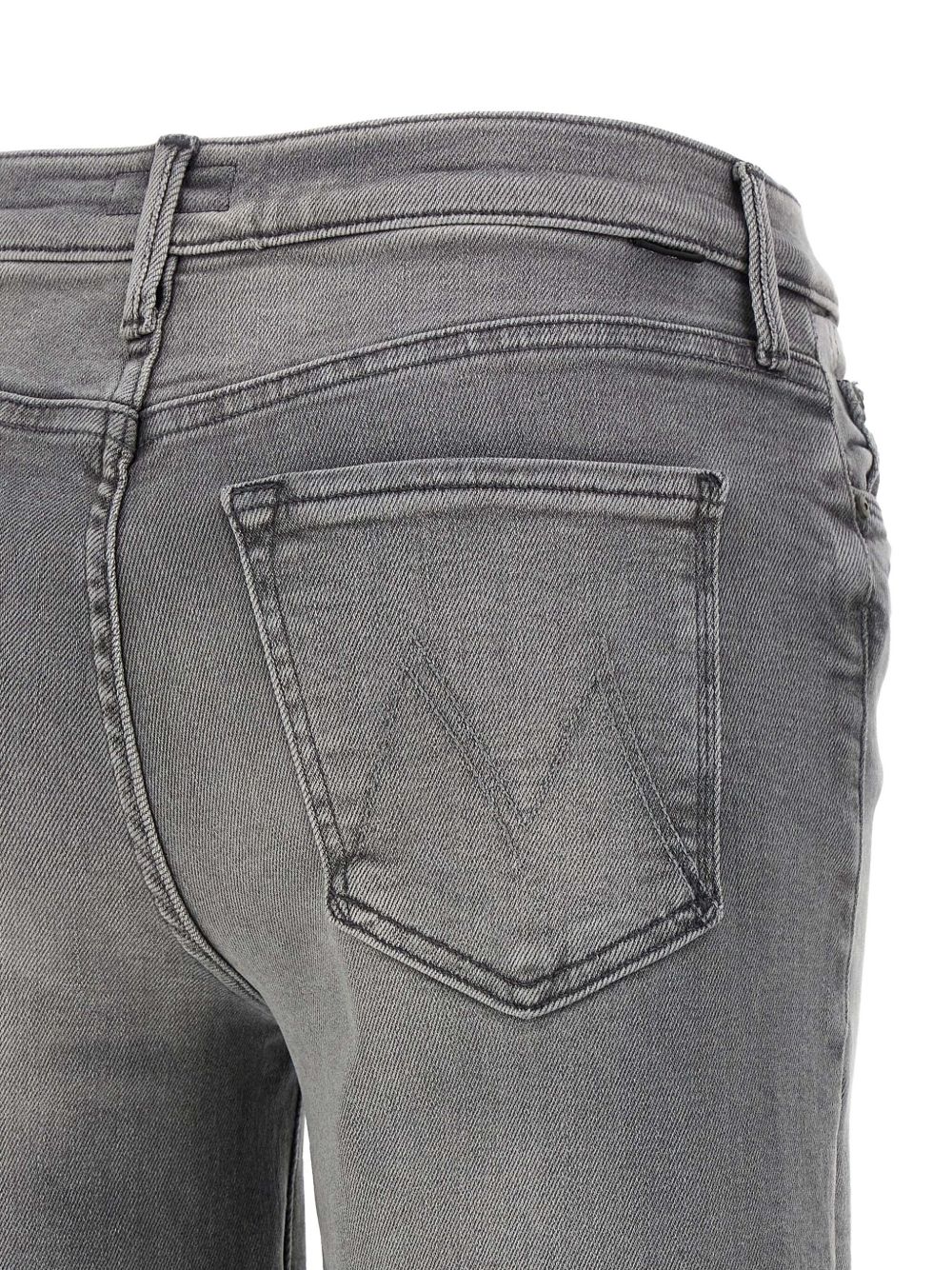 Mother The Twister Heel Grey Silk-Nylon Jeans grey
