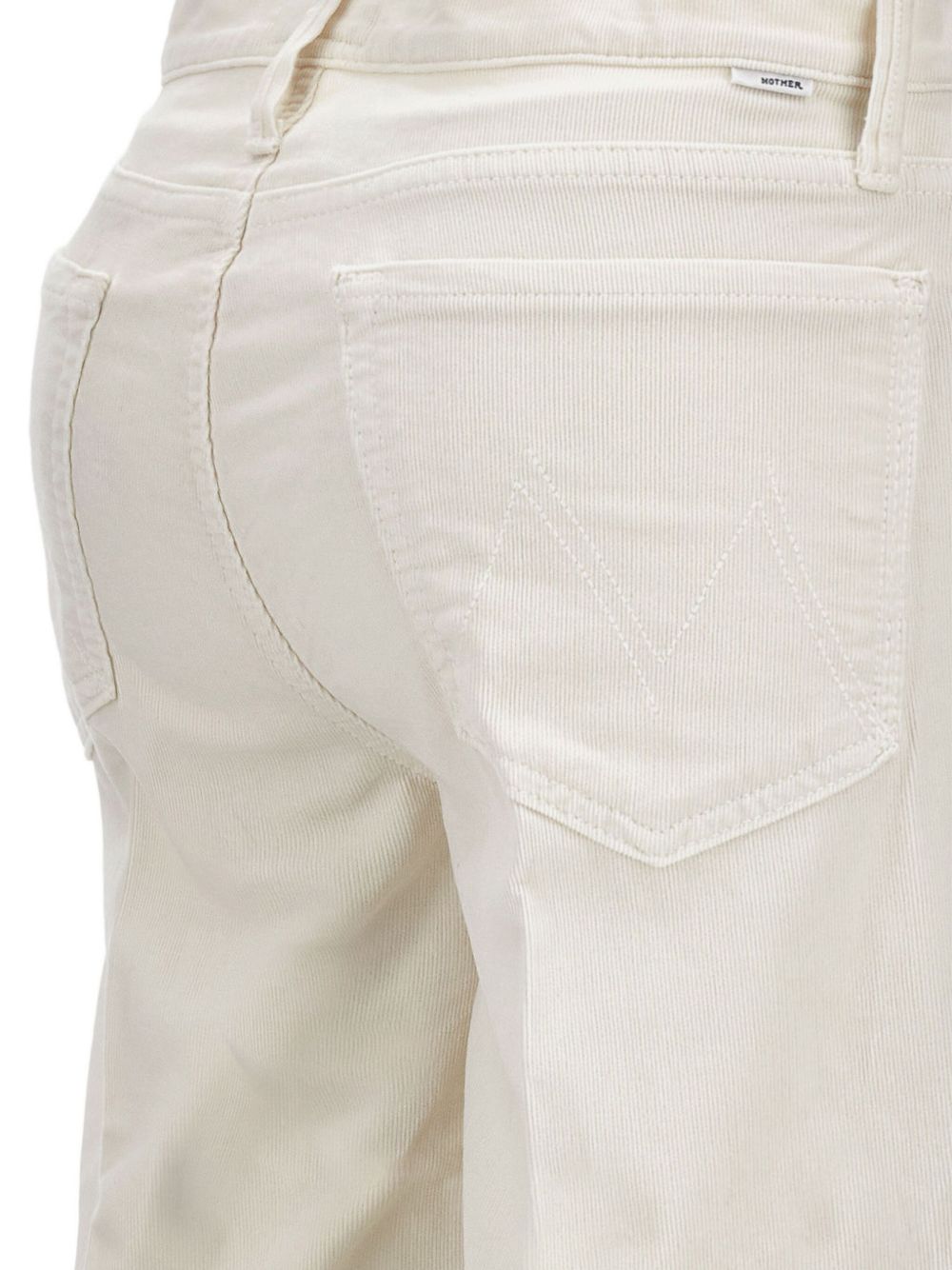 Mother The Twister Sneak Silk & Nylon White Jeans White