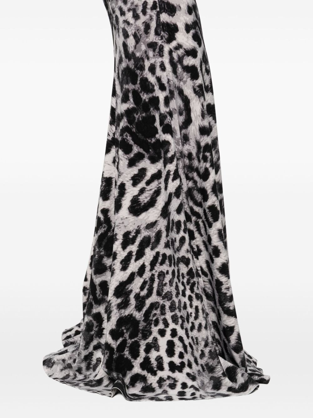 Norma Kamali Leopard-Print Flared Jumpsuit With Adjustable Straps Brown